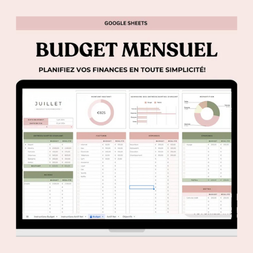 Planificateur de Budget Mensuel - Google Sheets 